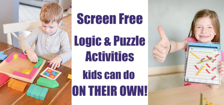 Screen Free Logic and Puzzle Activities