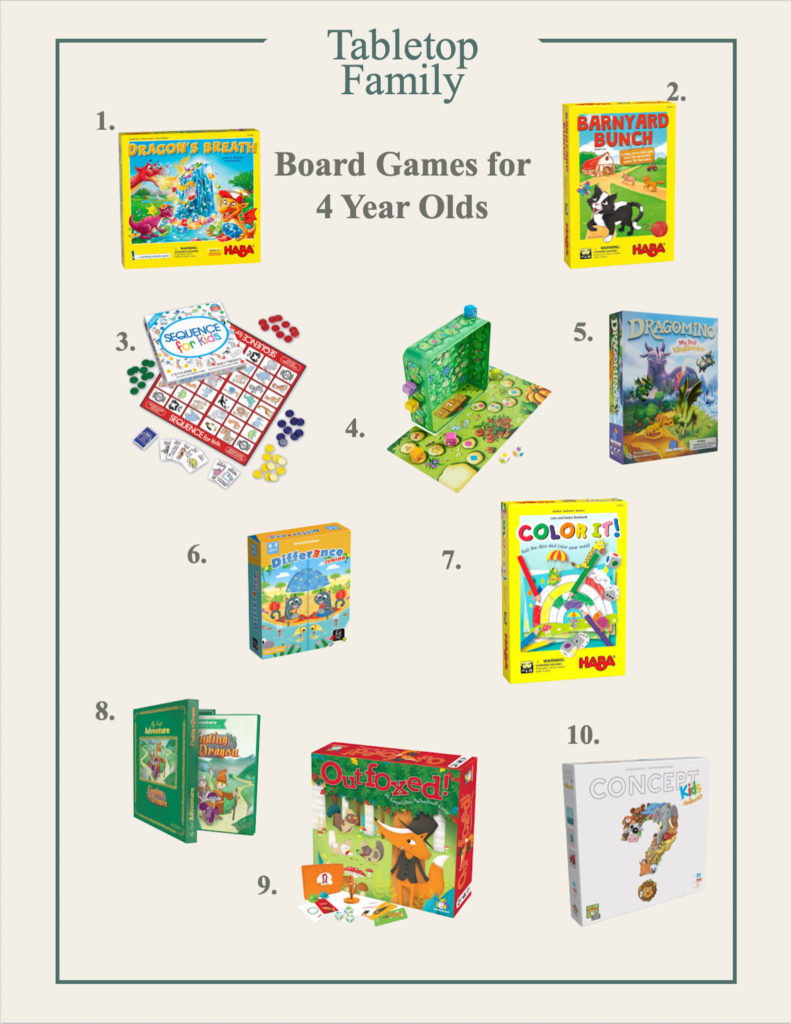 Great Board Games for Four Year Olds - The Tabletop Family