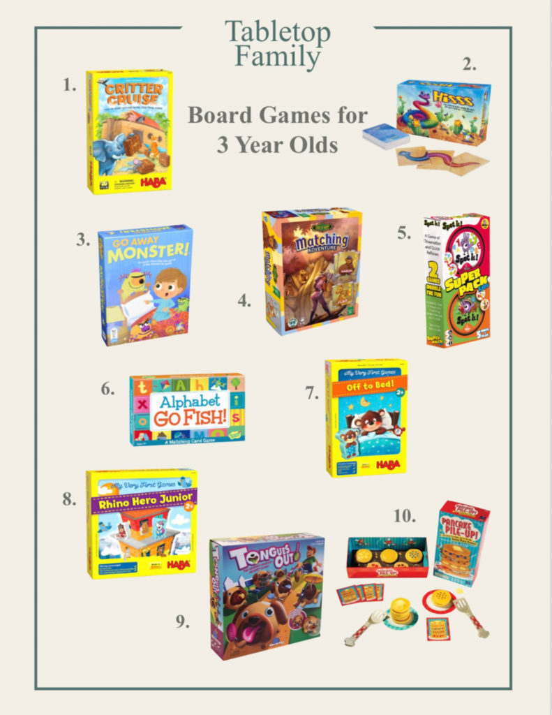 Great Board Games for Three Year Olds - The Tabletop Family