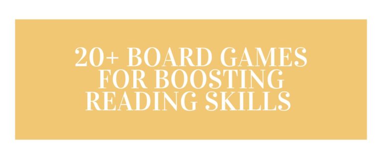 20+ Board Games for Boosting Reading Skills in Kids