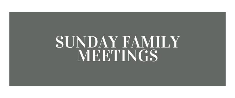 Our Family Meetings: How we hold a weekly meeting and communicate the family schedule