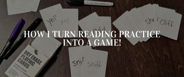 Making Reading Practice Fun with Dry Erase Playing Cards