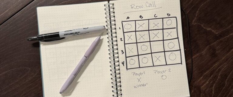 Row Call: A Simple and Strategic Paper and Pencil Game